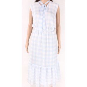 Women's Dress Tie-Neck Gingham 12